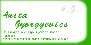 anita gyorgyevics business card